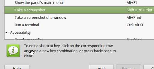 (screenshot of MATE Keyboard Shortcuts)